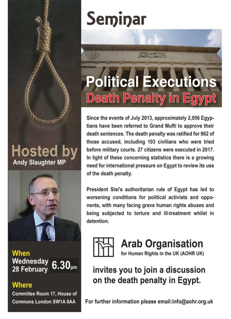 Political Executions – Death Penalty in Egypt