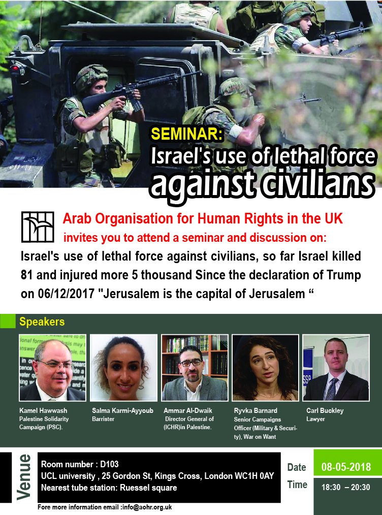  SEMINAR: Israel's use of lethal force against civilians 