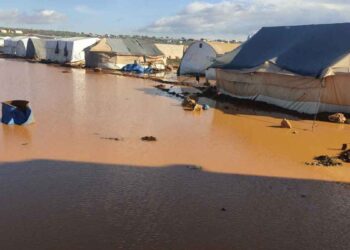 العواصف المطرية والثلجية على مخيمات النازحين السوريين