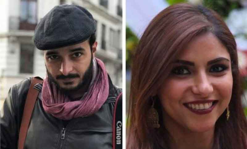 الصحفيين سلافة مجدي وزوجها