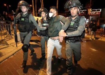 occupying forces attack Palestinian residents Sheikh Jarrah