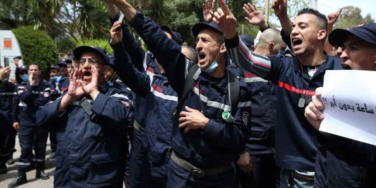Algerian firefighters