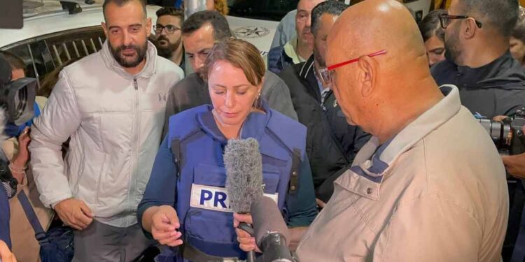 جيفارا البديري عقب الإفراج عنها