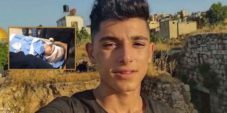 وفاة الطفل الفلسطيني أحمد بني شمسة (16 عاماً)