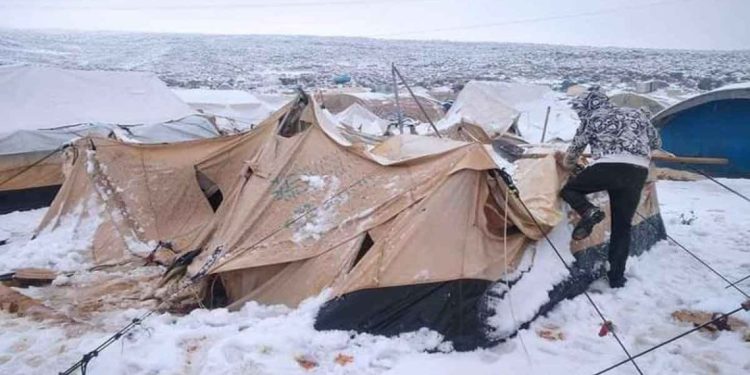 Rain and snow storms in Syria’s northwest destroy up to 1000 tents in IDP camps