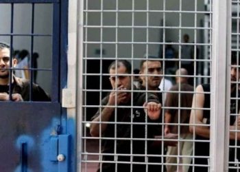 معتقلون فلسطينيون في السجون الاسرائيلية صورة ارشيفية