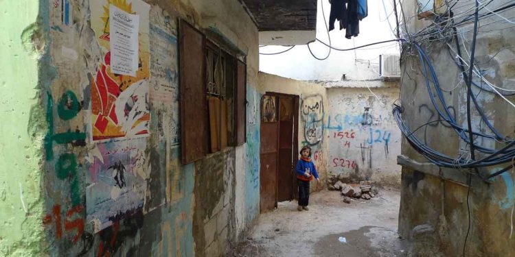 مخيمات اللاجئين الفلسطينيين في لبنان صورة ارشيفية