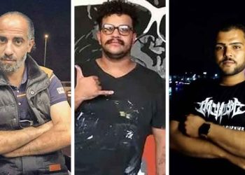 الناشط السياسي شريف الروبي، والفنان التشكيلي أمير عبد الغني، والمصوّر الصحافي محمد فوزي مسعد