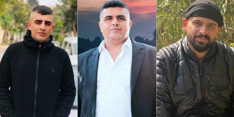 three Palestinians were killed by the Israeli gunfire