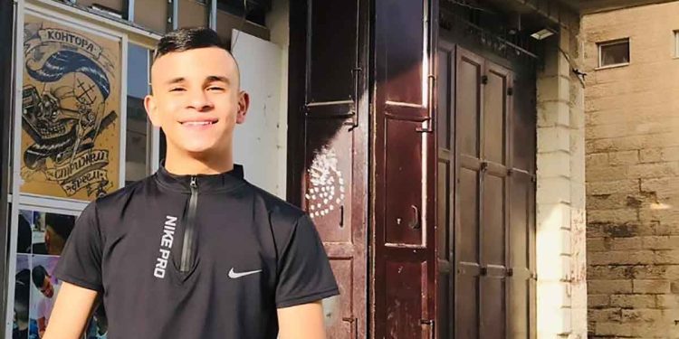 The Palestinian child Adam Issam Ayyad, 15, was killed with a bullet in the chest