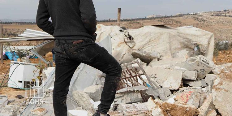 صورة من الارشيف لمنزل فلسطيني مهدوم