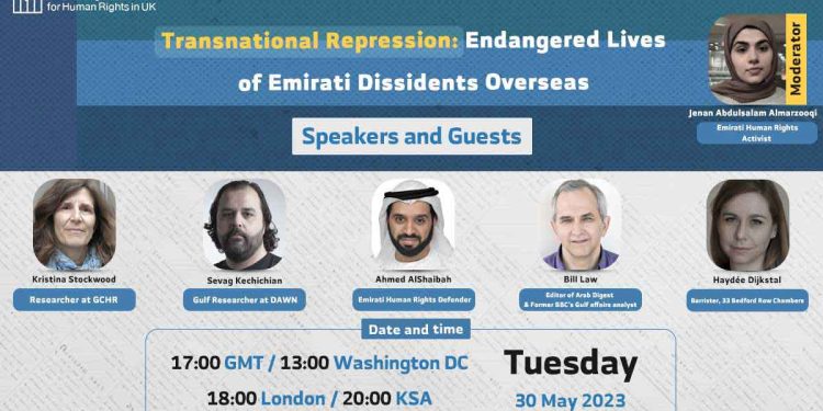 Transnational Repression:  Endangered Lives of Emirati Dissidents Overseas