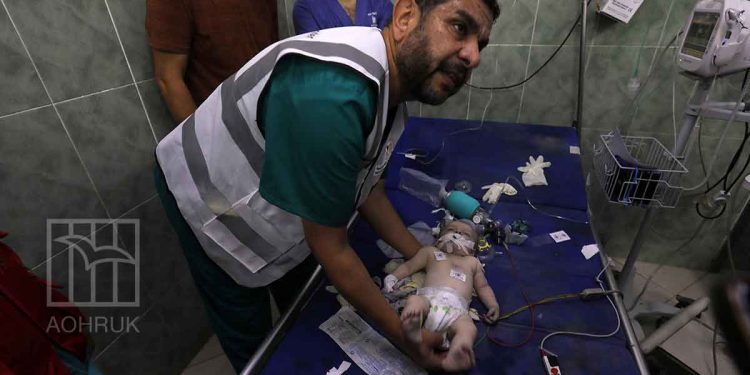 أطفال في حالة حرجة في مستشفيات غزة المحتلة