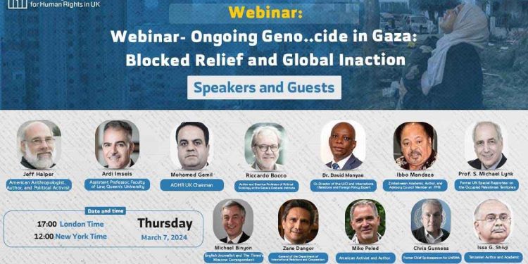 Webinar- Ongoing Genocide in Gaza: Blocked Relief and Global Inaction