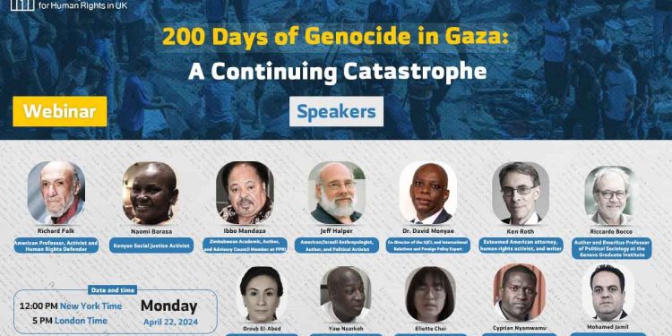 Webinar: 200 Days of Genocide in Gaza: A Continuing Catastrophe