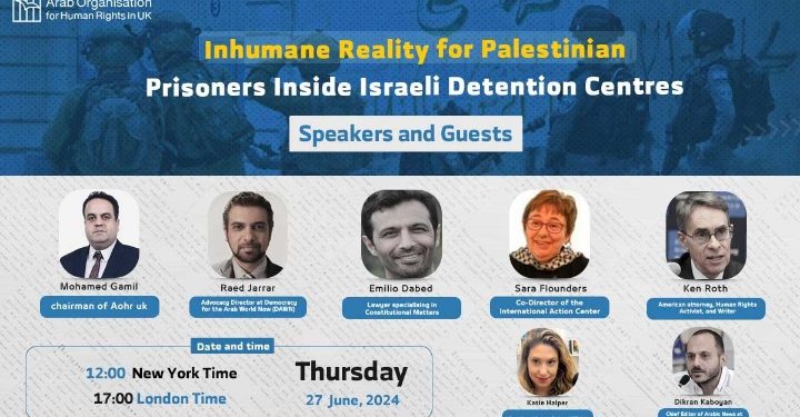 Webinar: Inhumane Reality for Palestinian Prisoners Inside Israeli Detention Centres