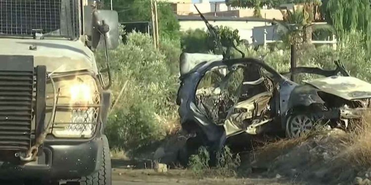 IOF killed 5 Palestinians in a drone bombing of a car they were in in Tulkarm, northern the West Bank