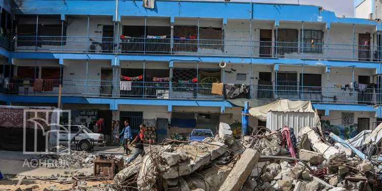 The Israeli occupation forces (IOF) bombed a school run by the United Nations Relief and Works Agency for Palestine Refugees (UNRWA) in the Nuseirat camp in the central Gaza Strip 5 times in 11 months.