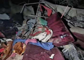 IOF bombs tents of the defenseless displaced people in southern Gaza