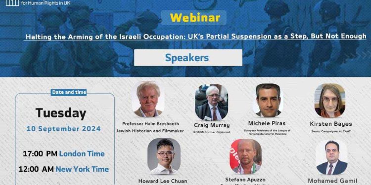 Webinar: Halting the Arming of the Israeli Occupation: UK’s Partial Suspension as a Step, But Not Enough