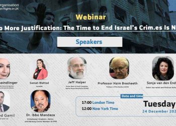 Webinar- No More Justification: The Time to End Israel’s Crimes Is Now!