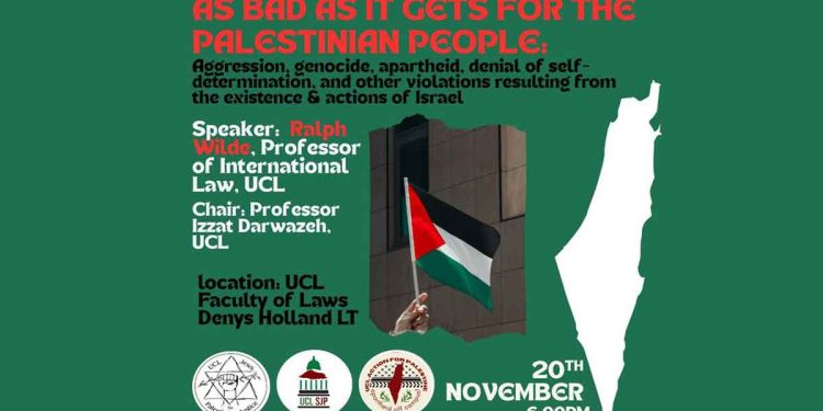 جامعة كلية لندن تنظّم ندوة حول القانون الدولي والانتهاكات ضد الشعب الفلسطيني